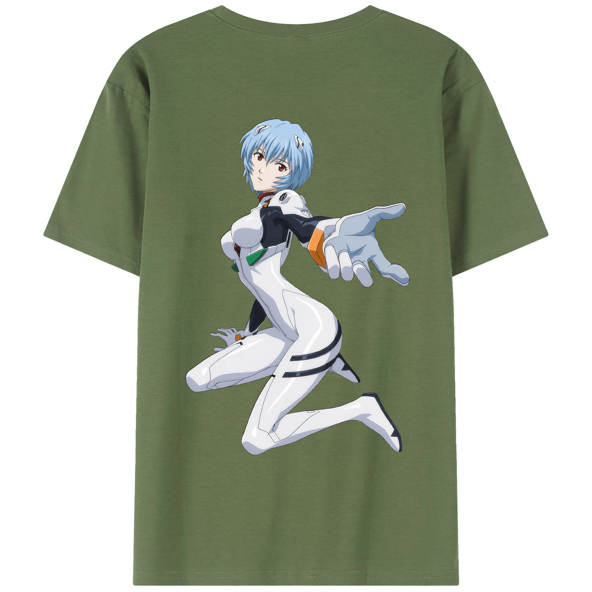 （画像用） EVA 新世紀エヴァンゲリオン 綿100％ メンズ半袖Tシャツ（バックプリント） 通気性